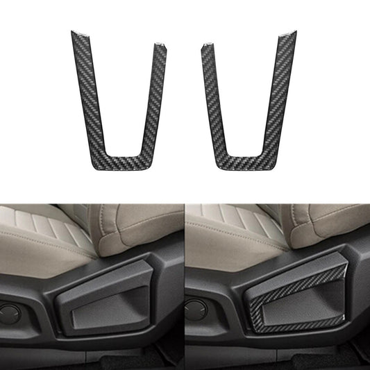 2Pcs Carbon Fiber for Seat Handle Outer Frame Cover Trim for Ford Ranger 2019-2022