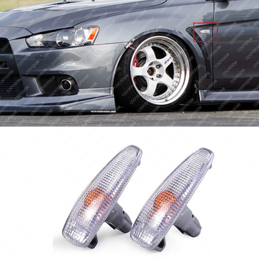 Pair for Mitsubishi Lancer Outlander Sport RVR ASX Side Fender Lamp signal Light