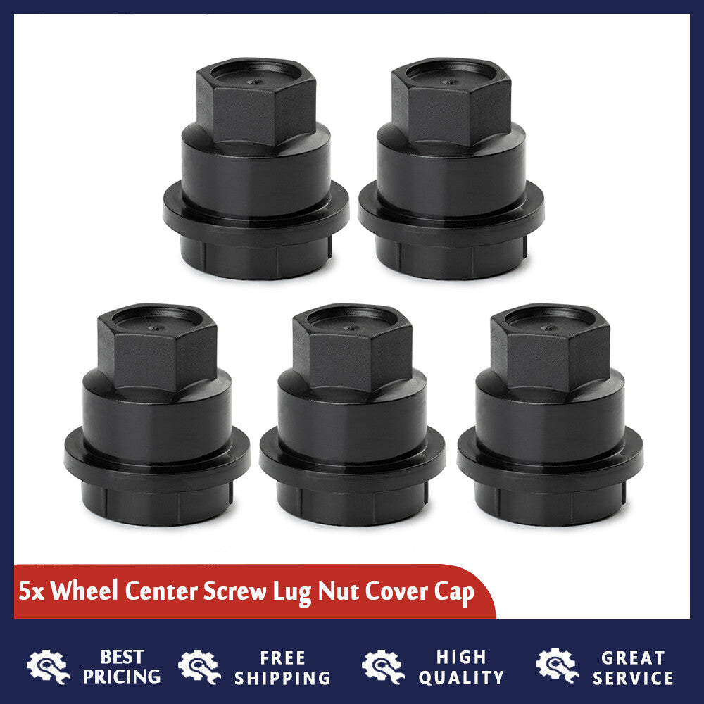 5 Lug Nut Caps, Black 15661036, for Chevrolet S10, Blazer, for GMC , Jimmy Sonoma