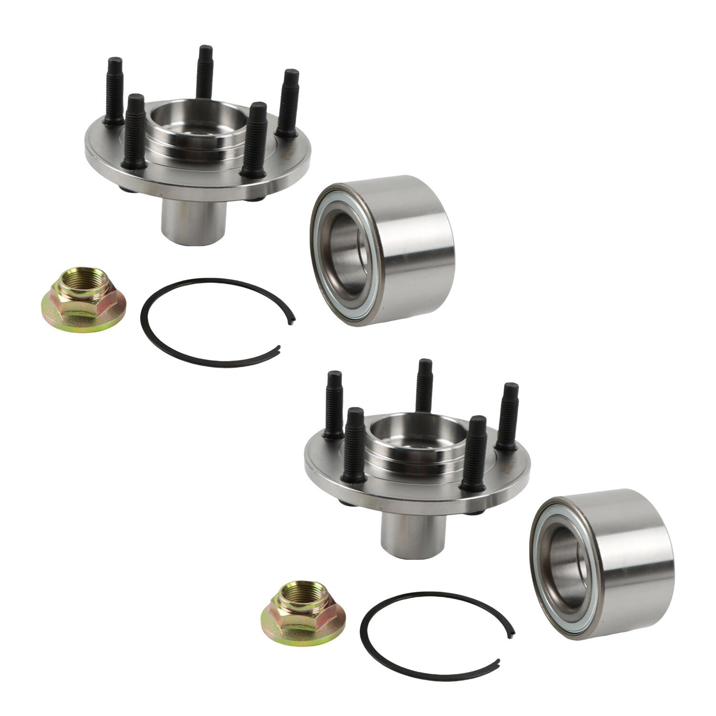 2Pcs Wheel Bearing and Hub Assembly For 01-11 for Ford Escape for Mazda Tribute 518515