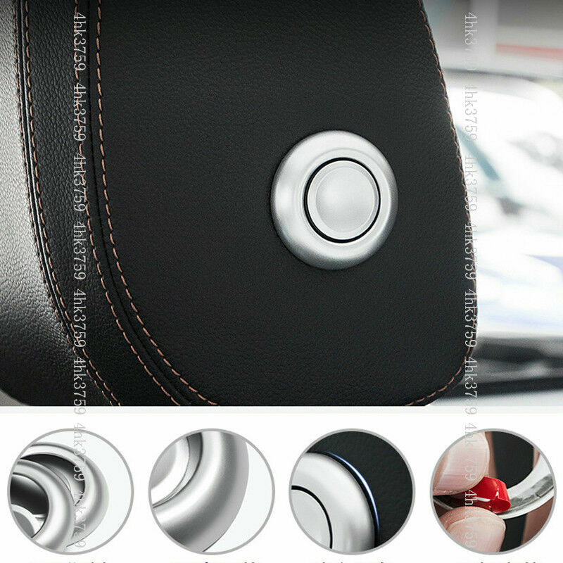 Silver Car for seat headrest button adjustment trim cover for Jaguar F-PACE 2016-20