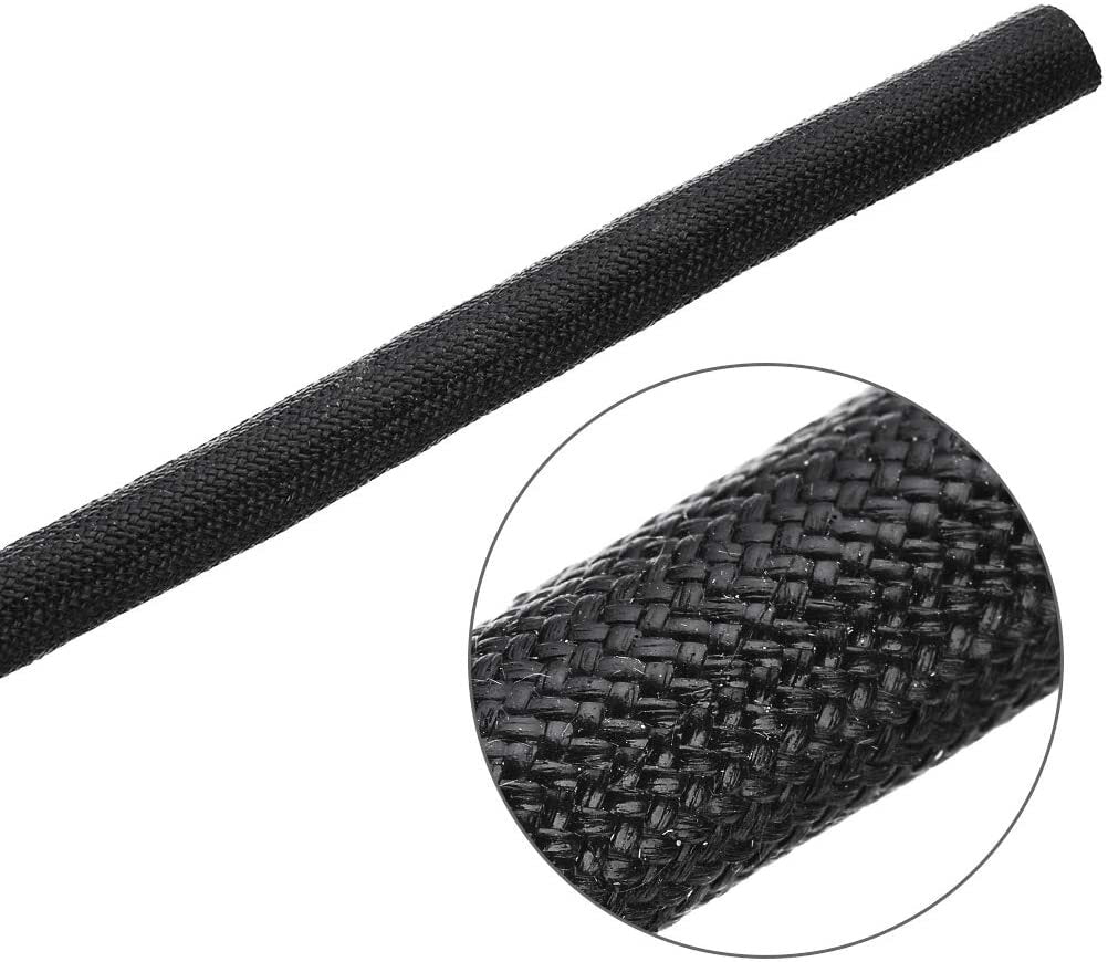 3/4-inch ID x 10' Black Adjustable Heat Insulation Cover with Fiberglass-Wrapped Heat Hose