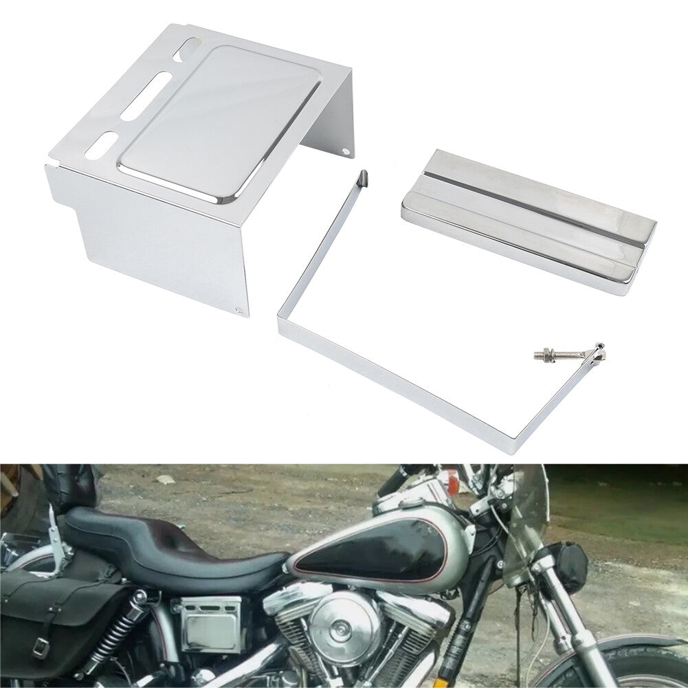 Battery Side Top Cover Strap Kit for Harley FXWG 1980-1986 FXE FXS