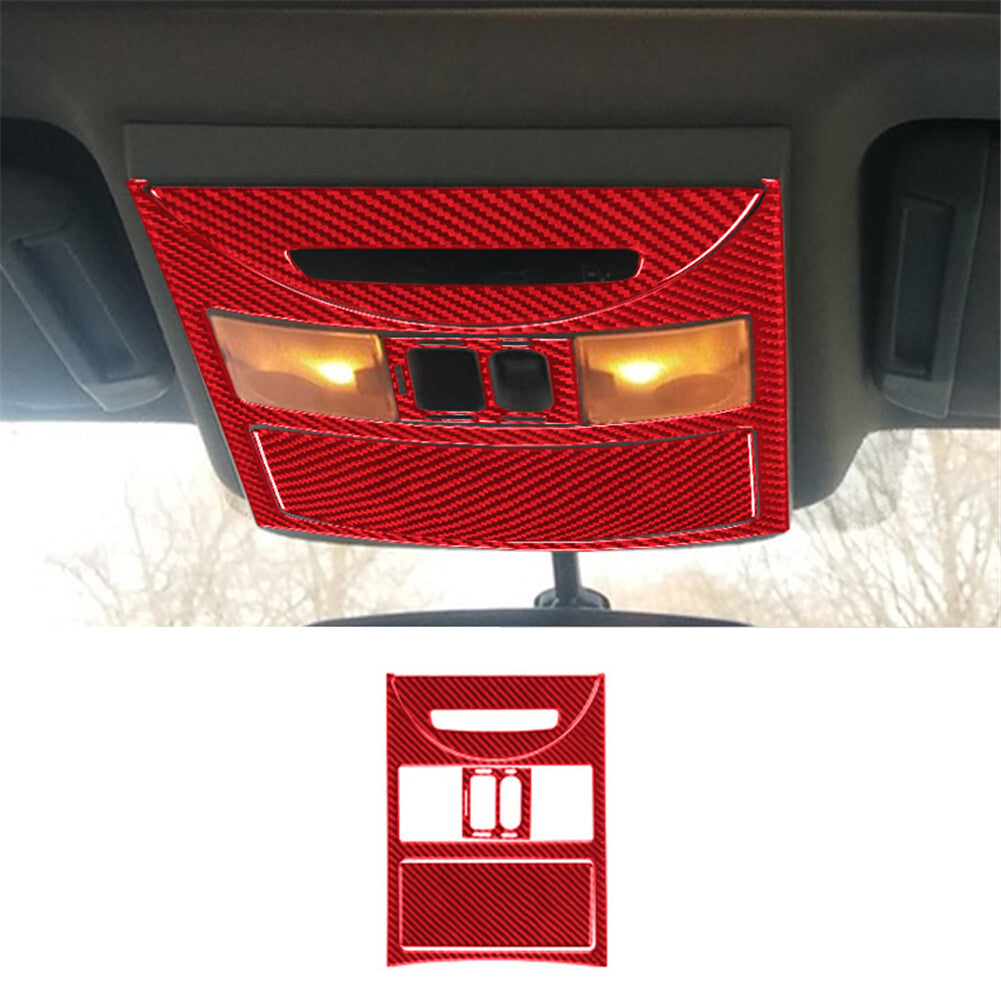for Nissan Quest 2004-2006 Red Car Ceiling Light Trim Cover Type A Carbon Fiber