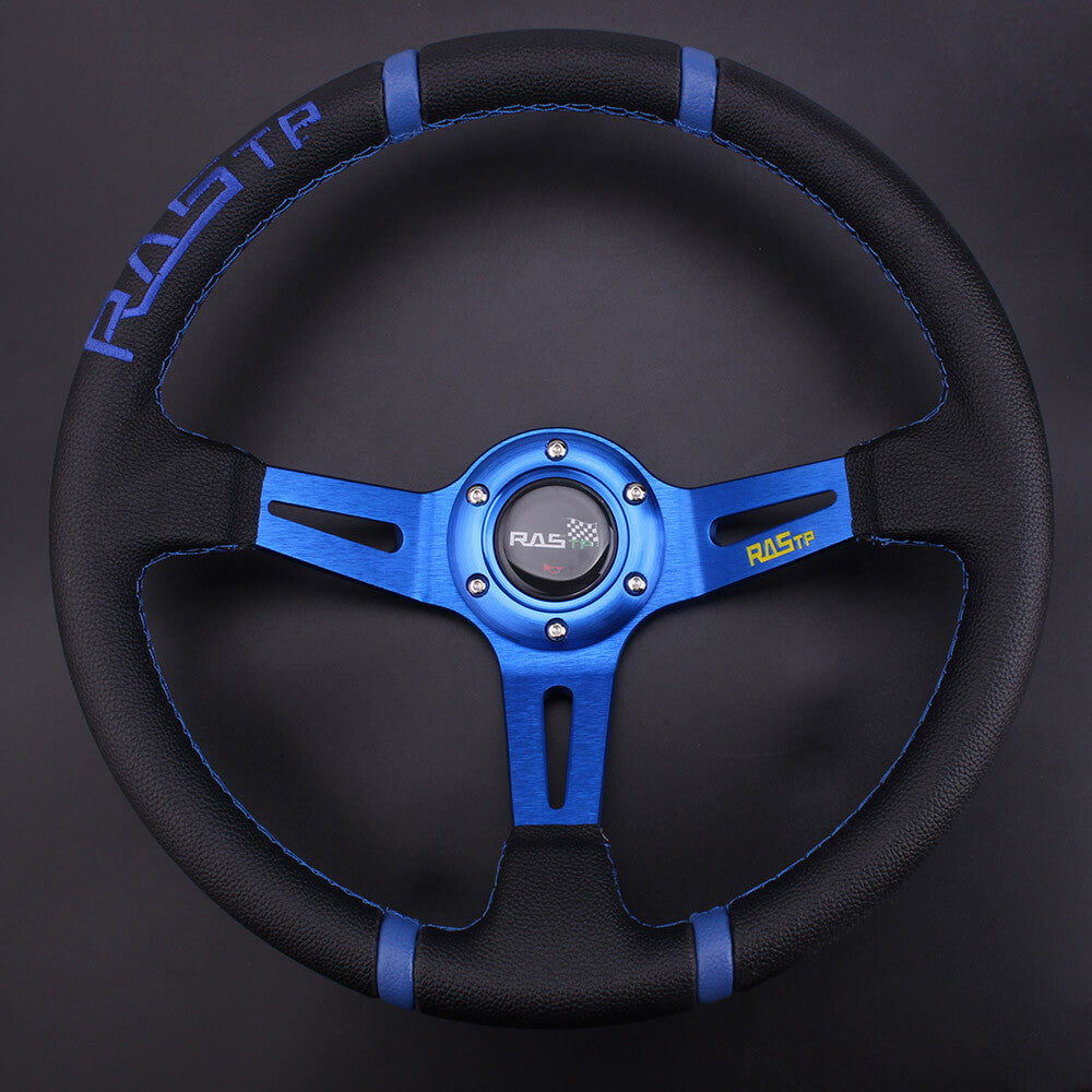 14 Deep Dish Suede Leather Drifting JDM Modification Racing Steering Wheel