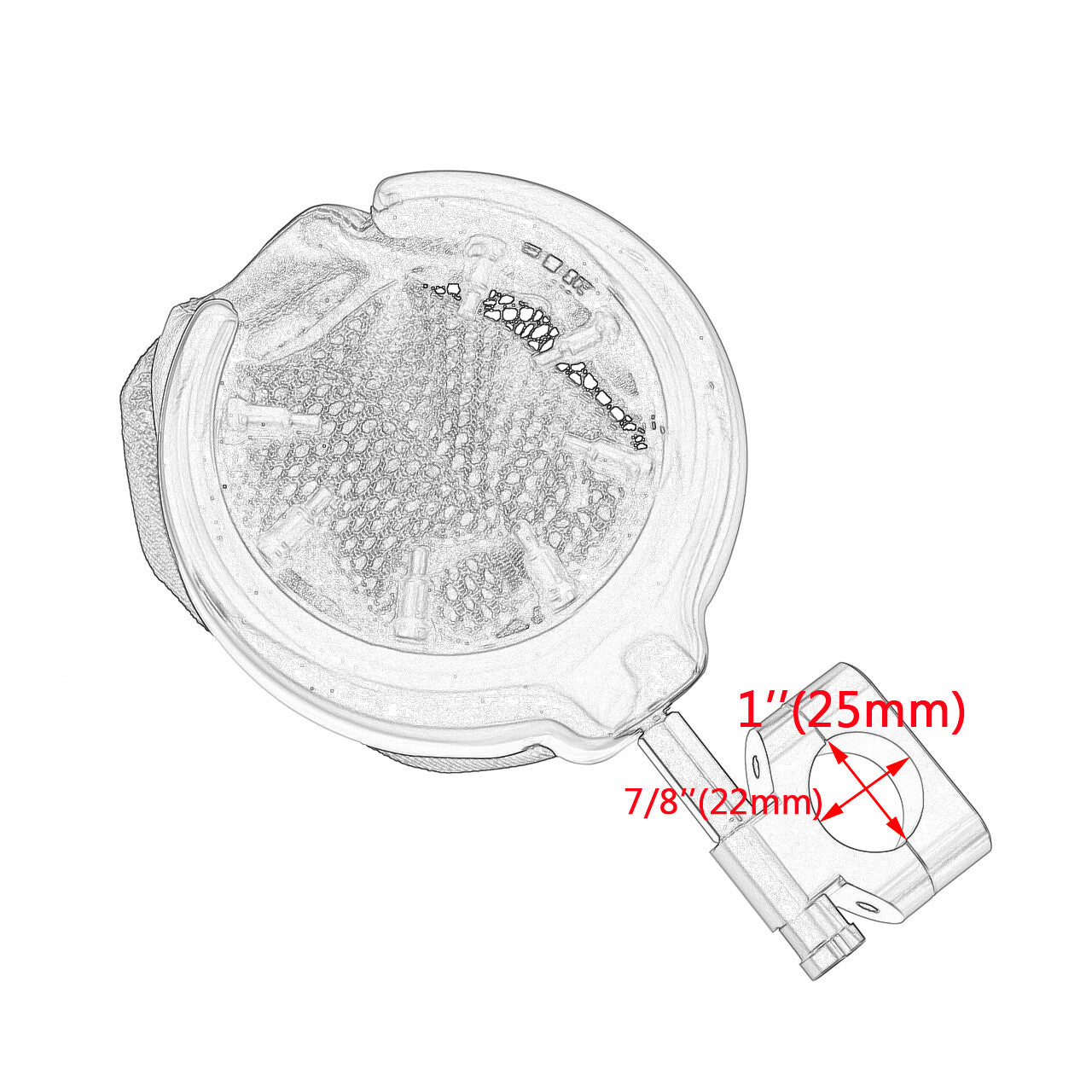 Motorcycle Handlebar Cup Holder Metal Drink w/ Mesh Basket For Universal for Harley