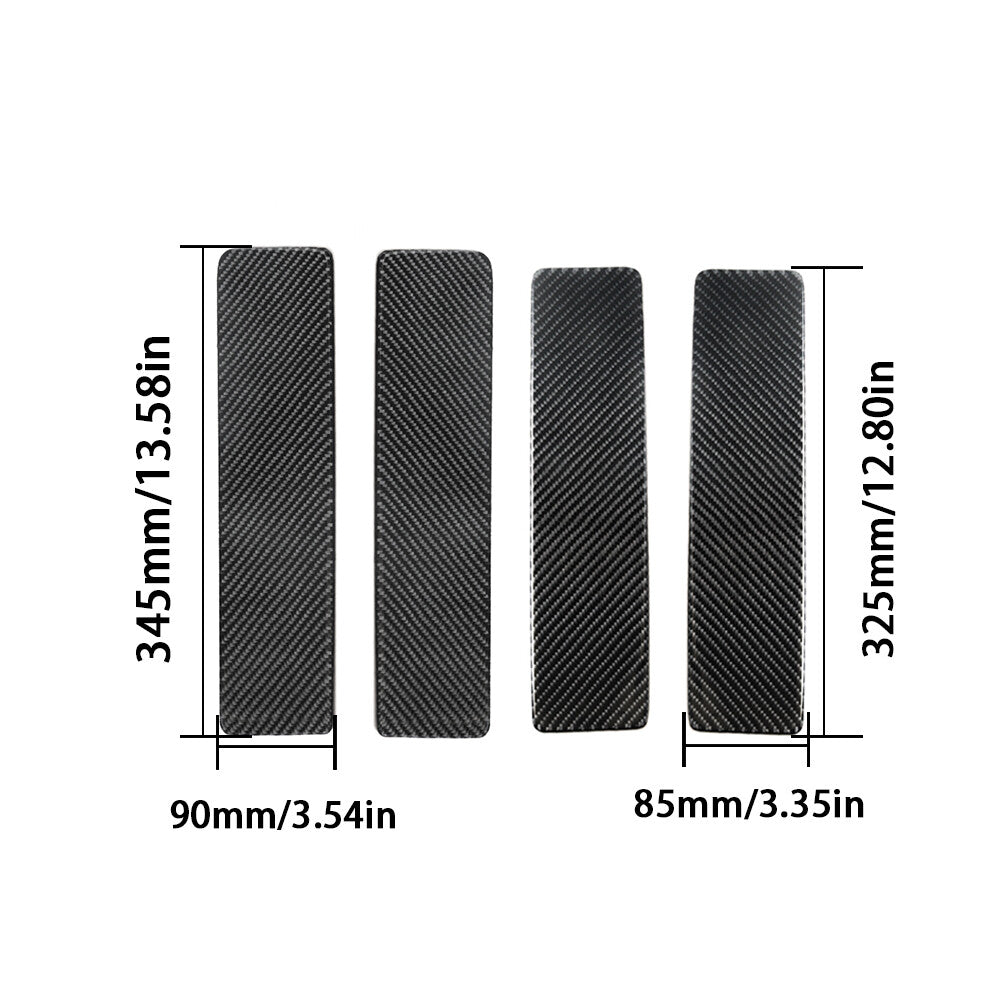 4pcs Carbon Fiber Door Side Door Panel Trim for Dodge for Ram 1500 2009-2012