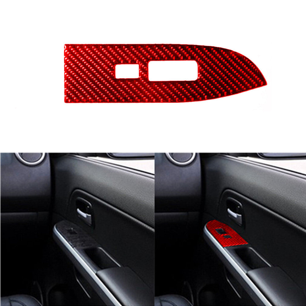 Carbon Fiber Passenger Door Control Cover Trim for Suzuki Grand Vitara 2006-2013
