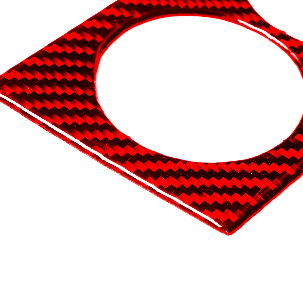 Red Carbon Fiber Conditioner Switch Button Trim Cover for Subaru Forester Type B