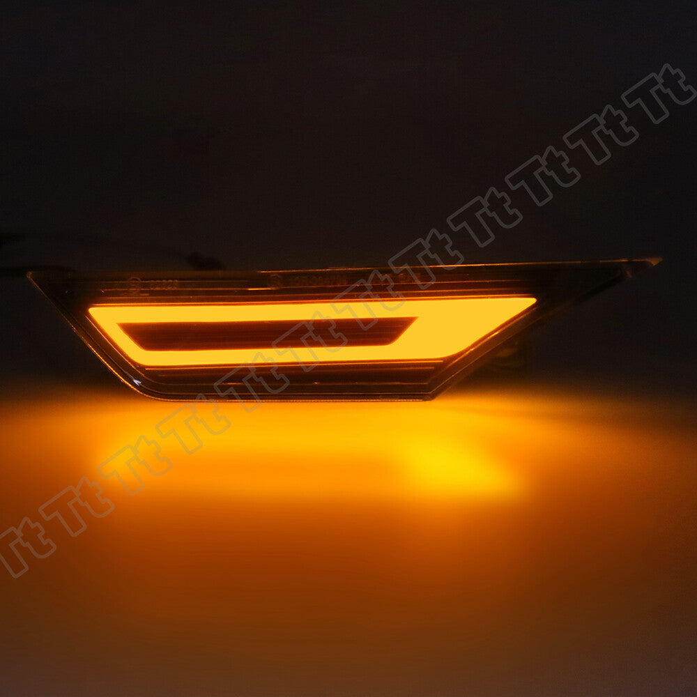 Two-switch LED side marker turn signal lights with clear display suitable for 2016-2021 for Honda Civics.