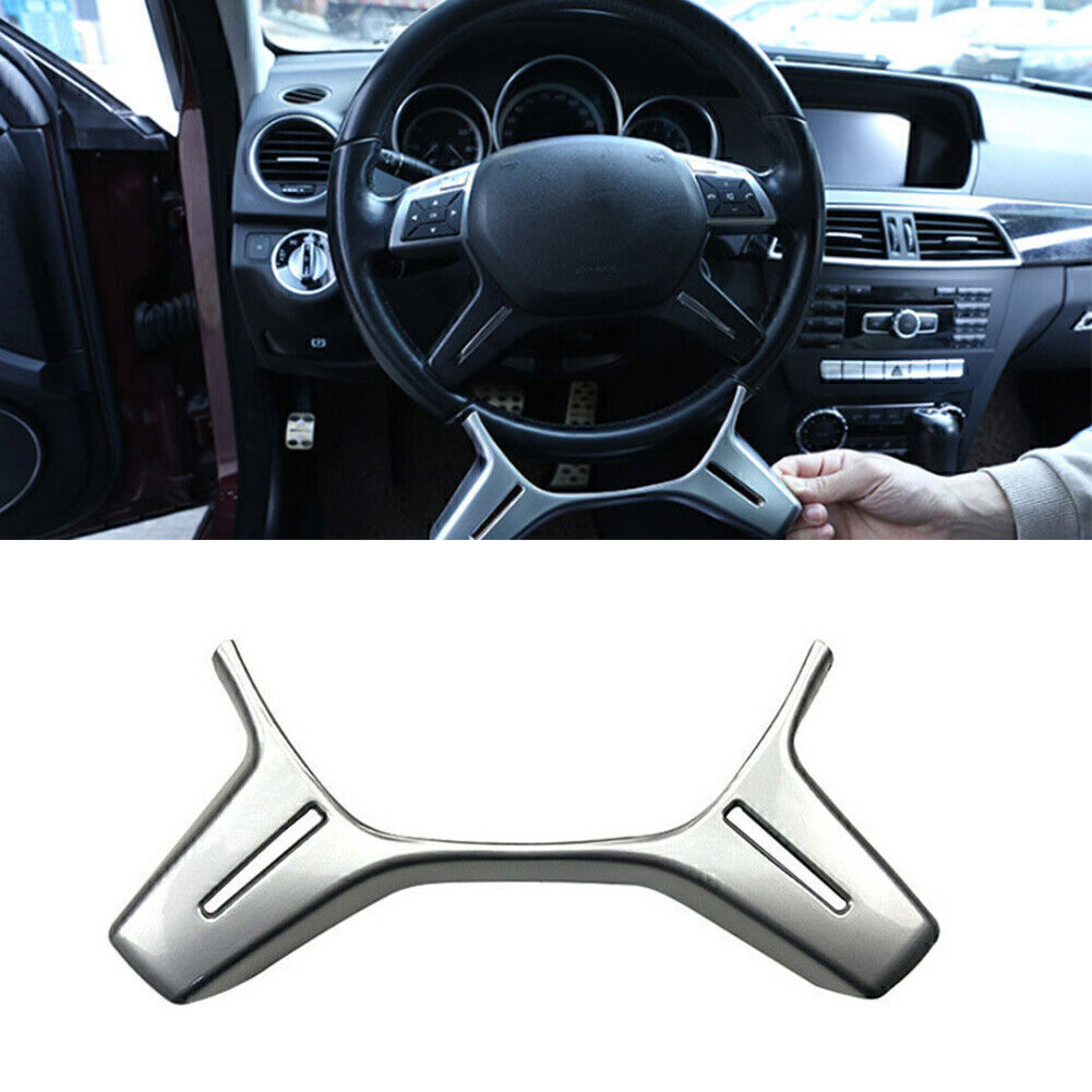 Steering Wheel Moulding Trim Cover Silver for Benz E GLK M Class W204 C180 W212