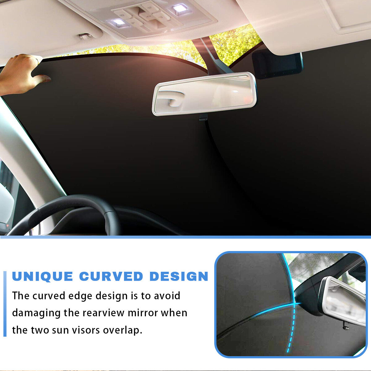2pcs for Chevrolet Accessories Car Windshield Sun Shade UV Block Cover Visor