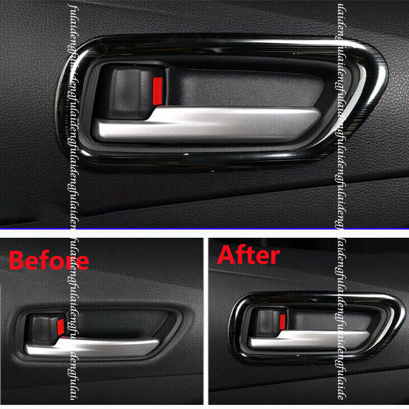 For 2019-2022 for Toyota for Corolla Black titanium Inner Door Handle Bowl Frame Trim
