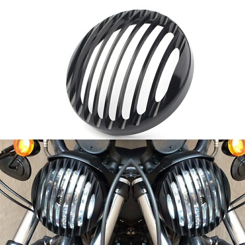 Headlight Grill Bezel Cover CNC for Harley Sportster XL 883 1200 2004-2014 Black