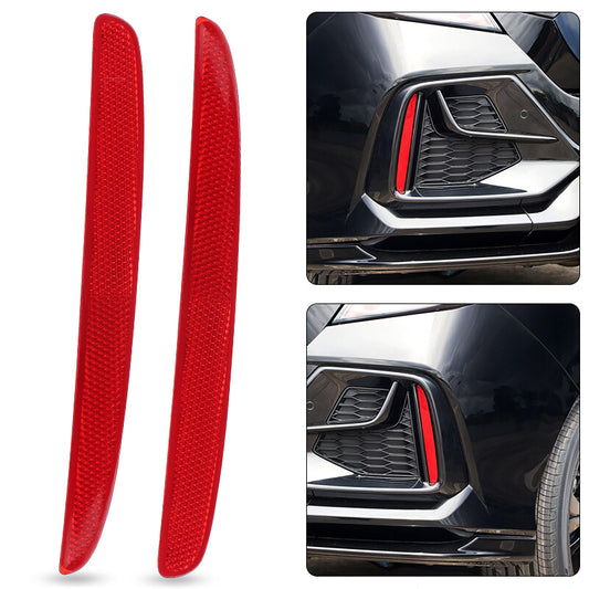 2x Red Rear Bumper Reflector Lens Cover for Honda for Civic Hatchback Saloon 17-21