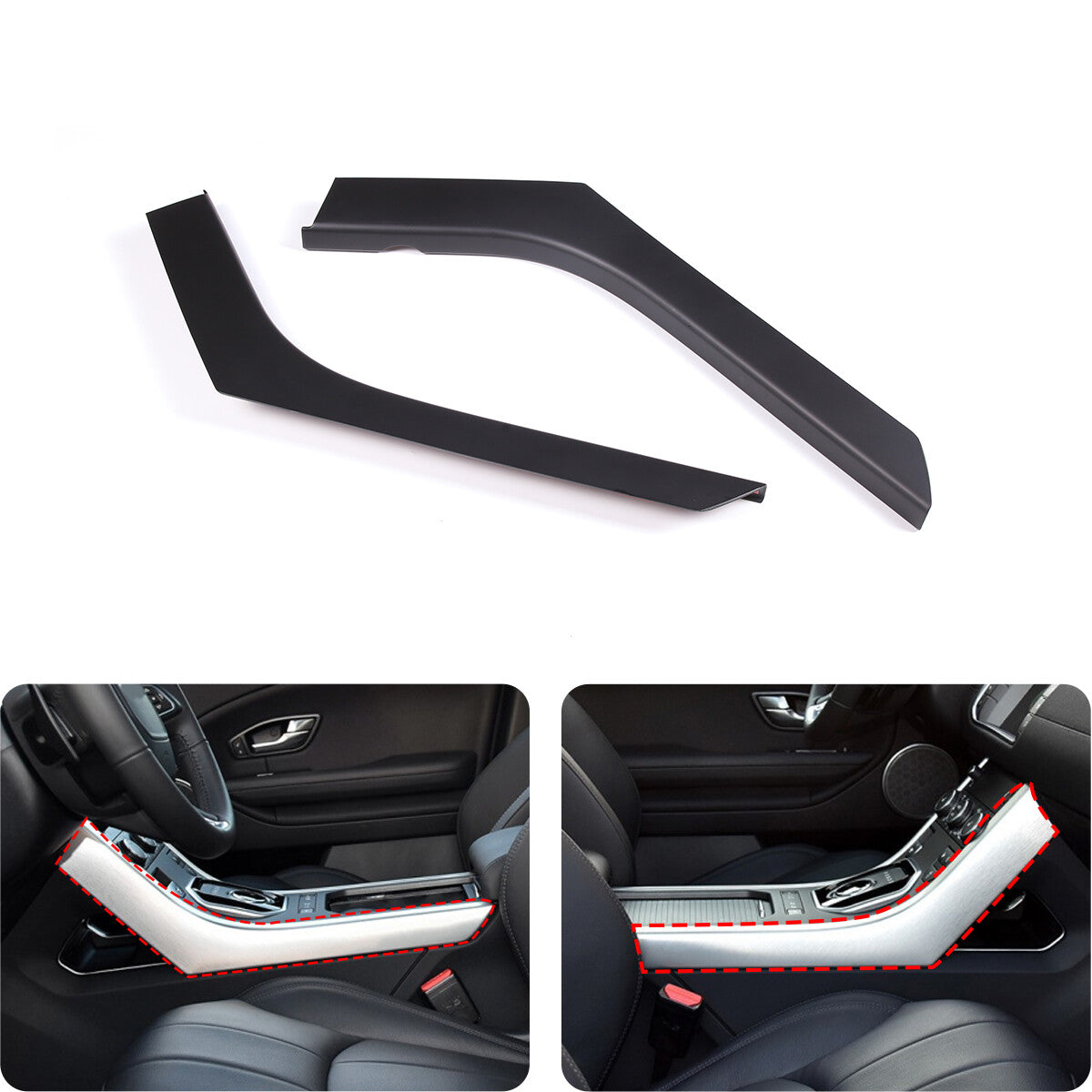 Red carbon fiber front fender cover decorative sticker for Corvette C7 2014-2019