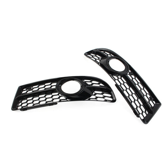 A pair of for Audi A4 B7 S Series 2005-2008 Trim Honeycomb fog light grille mesh