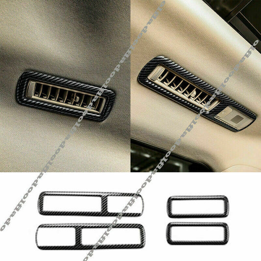 Carbon Fiber Inner Roof Air Vent Outlet Frame Trim for Toyota Highlander 2020-23