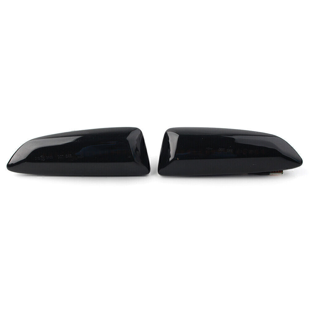 Dynamic Amber LED Side Marker Light Lamp Black Shell for Opel Astra ABS 2PCs