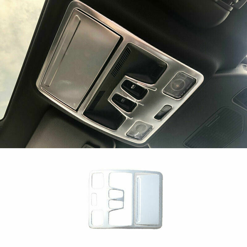 for Ford Escape 2020-2022 Silver Steel Front Reading Light Frame Cover Trim 2PCS
