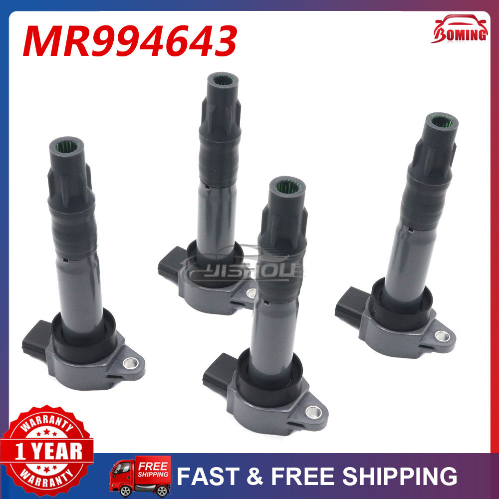 Package includes 4 ignition coils suitable for the 2.4L for Mitsubishi Galant Lancer Outlander 2.4 MR994643