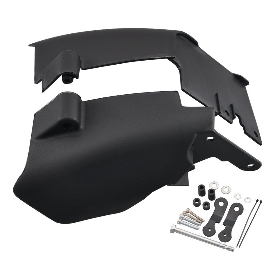 Black Mid Frame Air Deflector Trim Heat Shield Cover for Harley Dyna 06-17 Dyna
