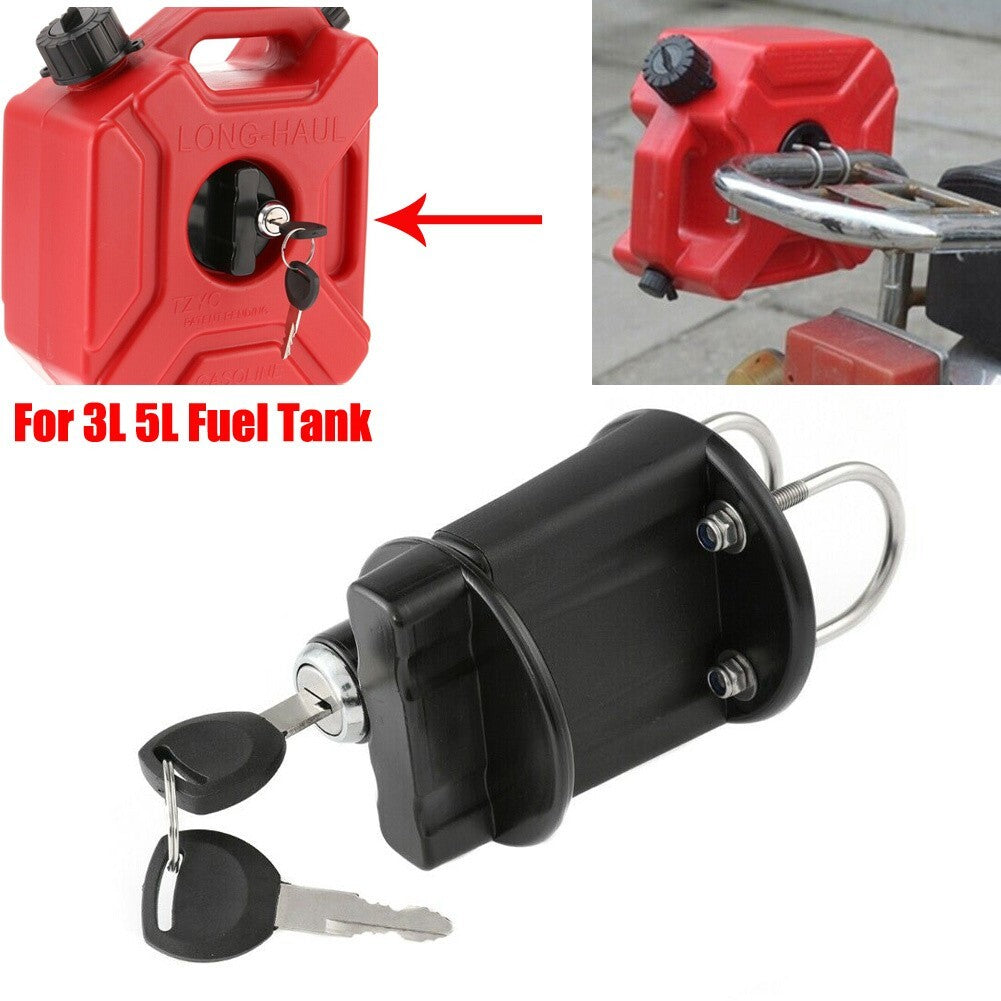 For 3L 5L Fuel Tank Mount Petrol Can Jerry Cans Key Bracket Holder Lock Fastener