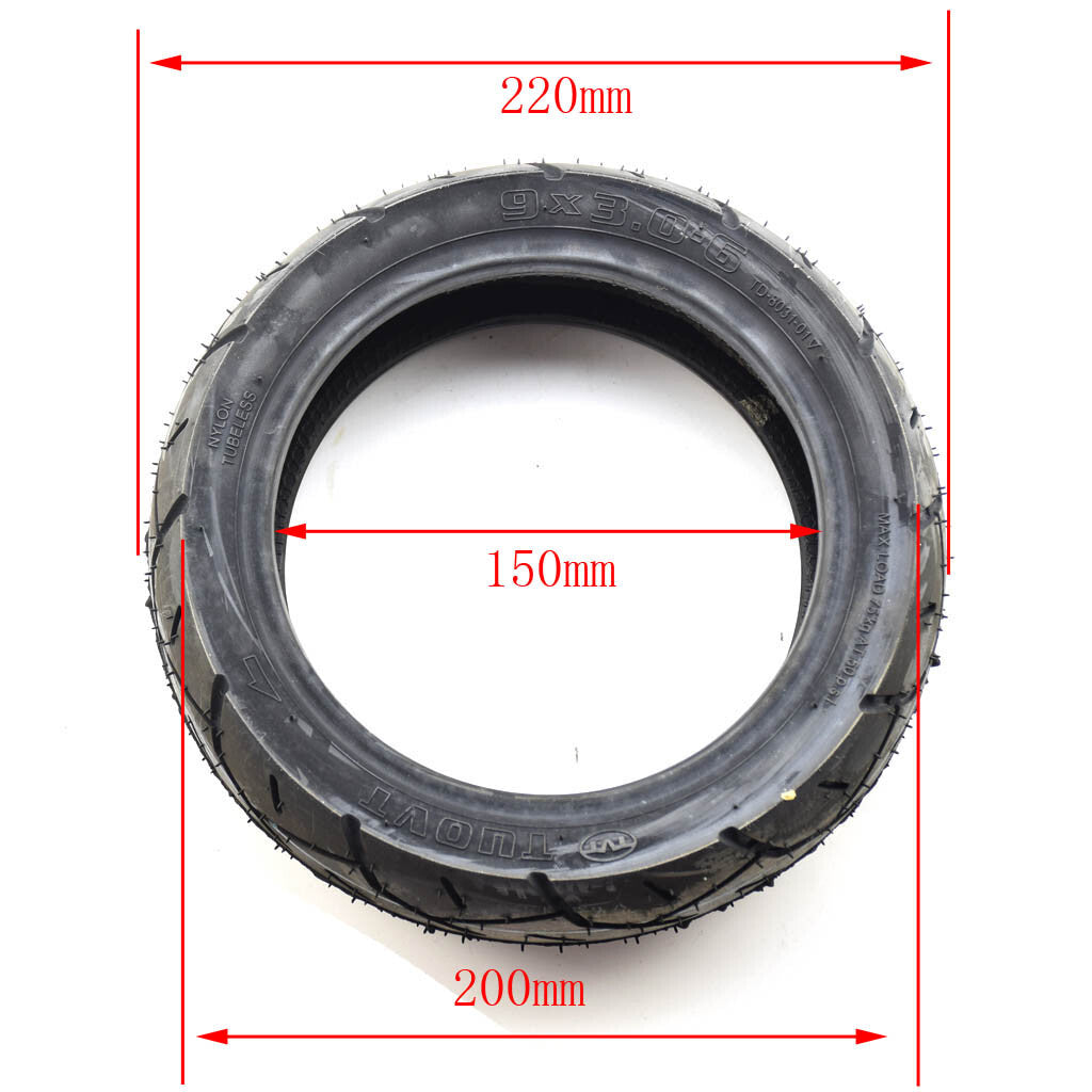 9x3.00-6 Vacuum Tubeless Tire for Mini Bike Electric Vehicle Scooter Wear-resisting