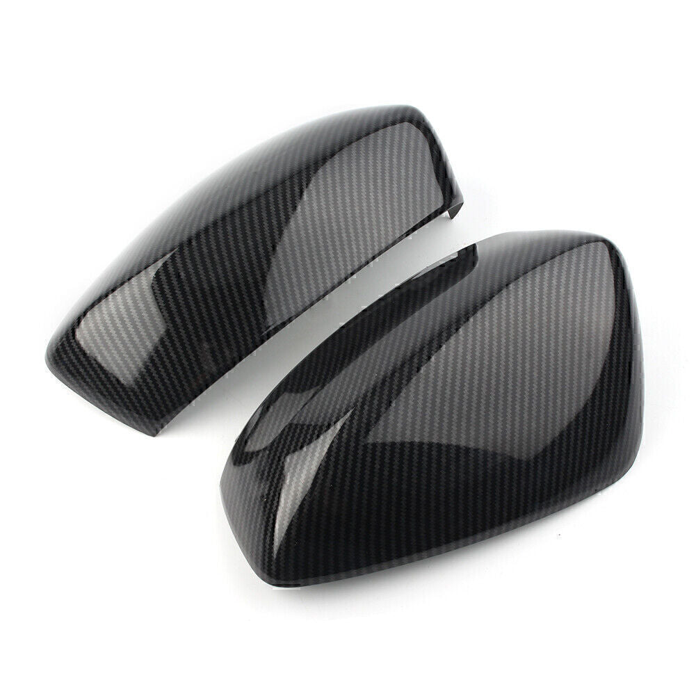 Carbon Fiber Style Rearview Mirror Cover Trim for Mazda 3 Axela 2014-2016 Pair