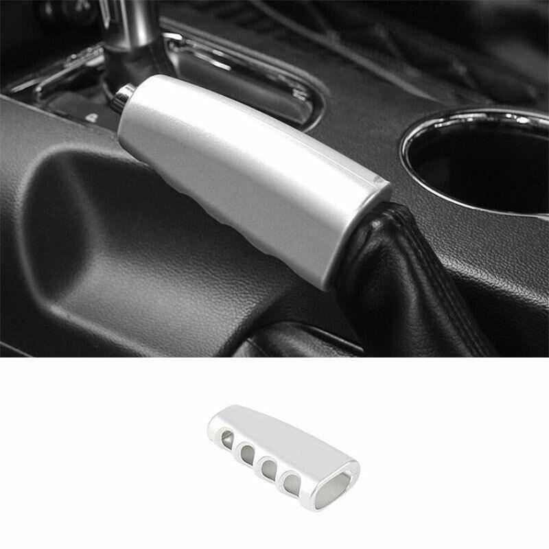 for Ford for Mustang 2015-22 Silver Aluminum Middle Console Handbrake Set Cover 1PCS
