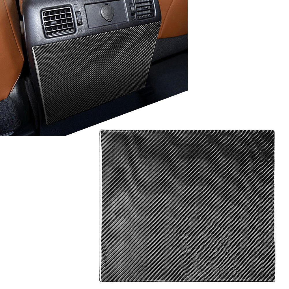 Carbon Fiber Car Rear for Seat Anti-Kick Panel Trim for Toyota Tundra 2014-2021