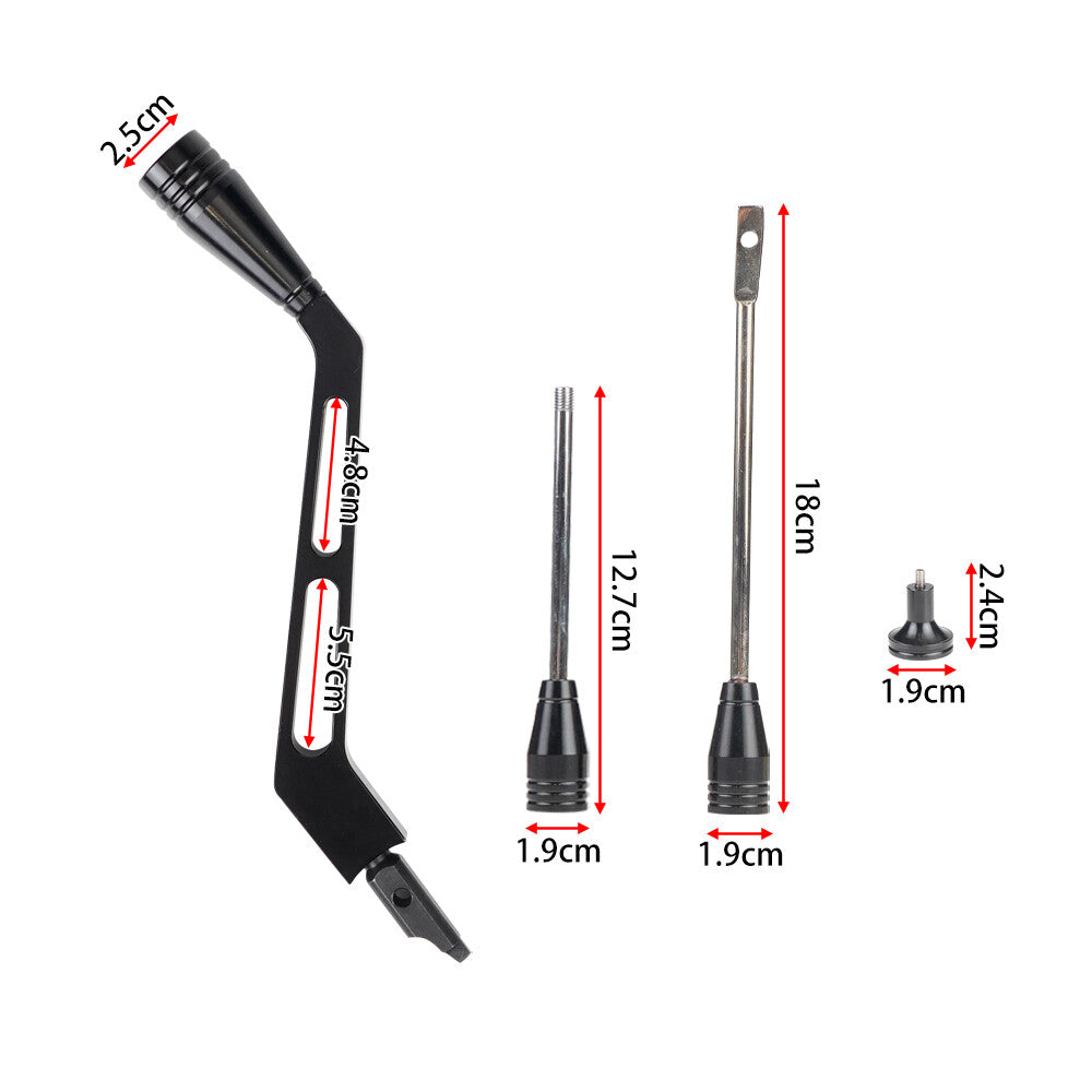 Black Column Shifter Turn Signal Lever Hazard Tilt Kit for GM 1967-94 Aluminum