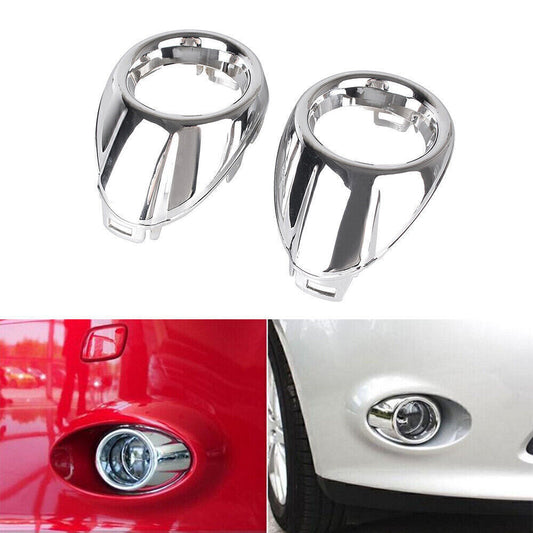 2x Front Fog Light Lamp Cover Surround Bezels Trim Chrome for Ford Focus 2012-13