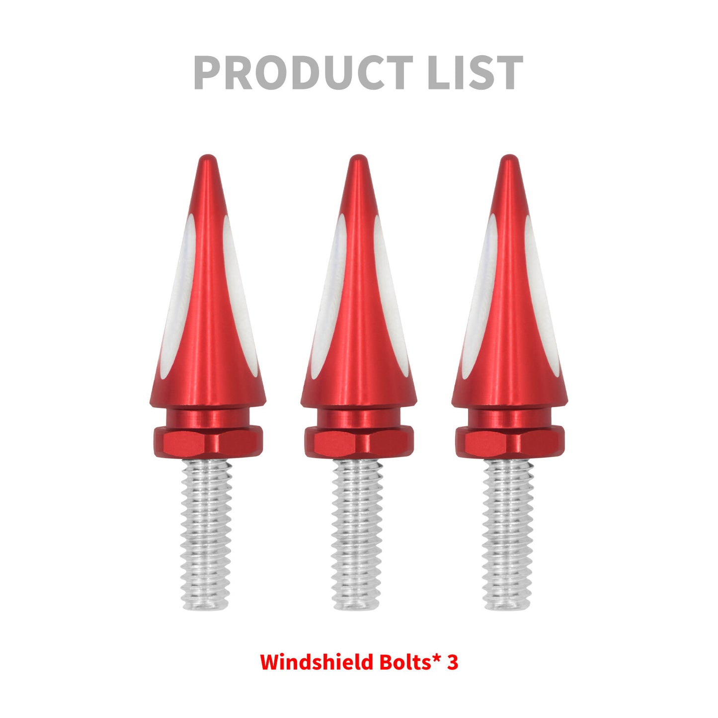 Red Spike Wind Screen Windshield Bolts for Harley Street Electra Glide 1996-2013