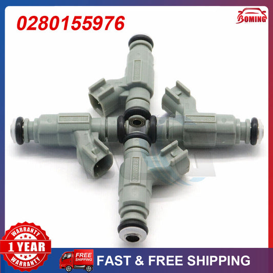 Set of 4 Fuel Injectors 0280155976 for 2001-2003 for Chrysler PT Cruiser 2.4L L4 Gas