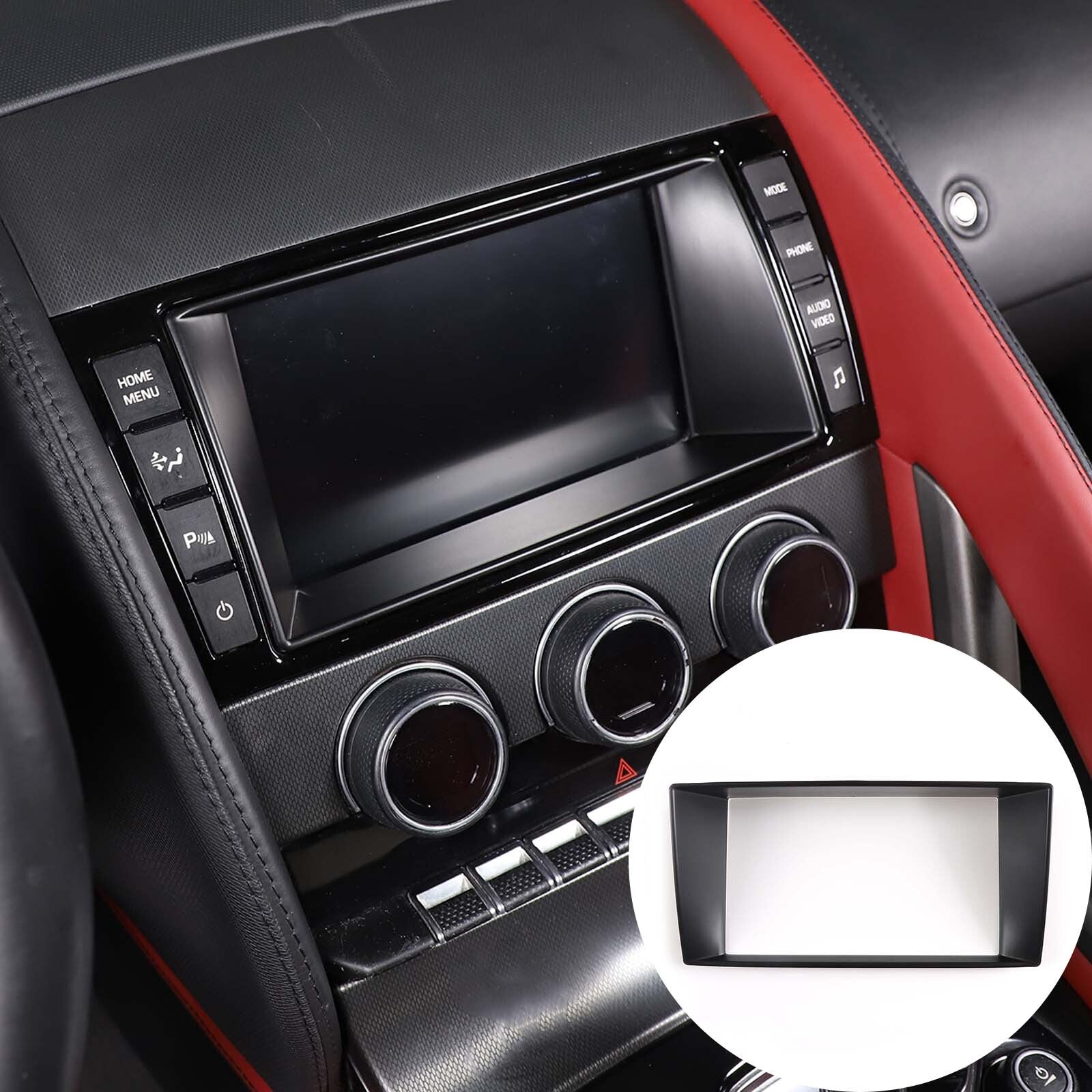 Matte black front and rear badge decoration rings for Ford Maverick 2022-2023