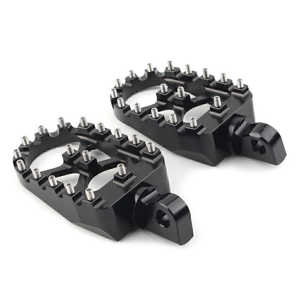Black Wide Fat Foot Pegs MX Style Footpegs Fit for Harley Sportster 883 Dyna Bobber