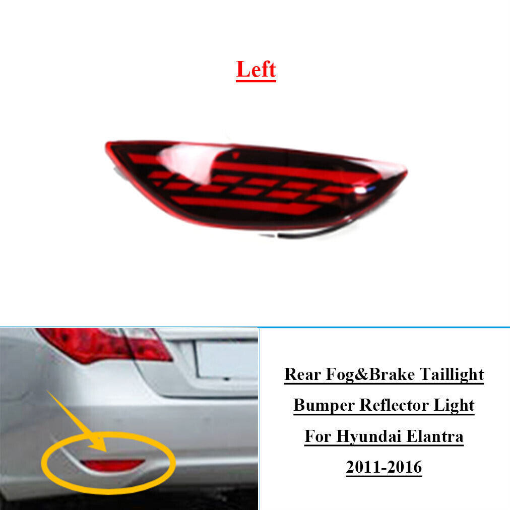 LED Rear Bumper Brake Tail Light Fog Lamp Fit for Hyundai for Elantra 2011-2016 Left