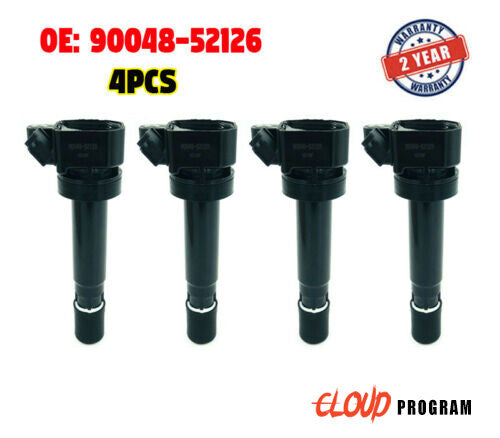 4 Ignition Coils 90048-52126, suitable for Toyota Duet M100A M110A 98-00 EJDE 00-04 EJVE