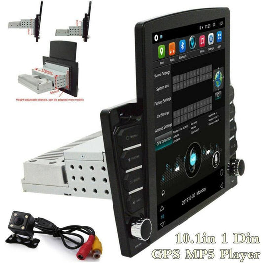 Radio MP5 BT Wifi GPS Navigation+Camera Android8.1 4-core 10.1in 1Din Car Stereo