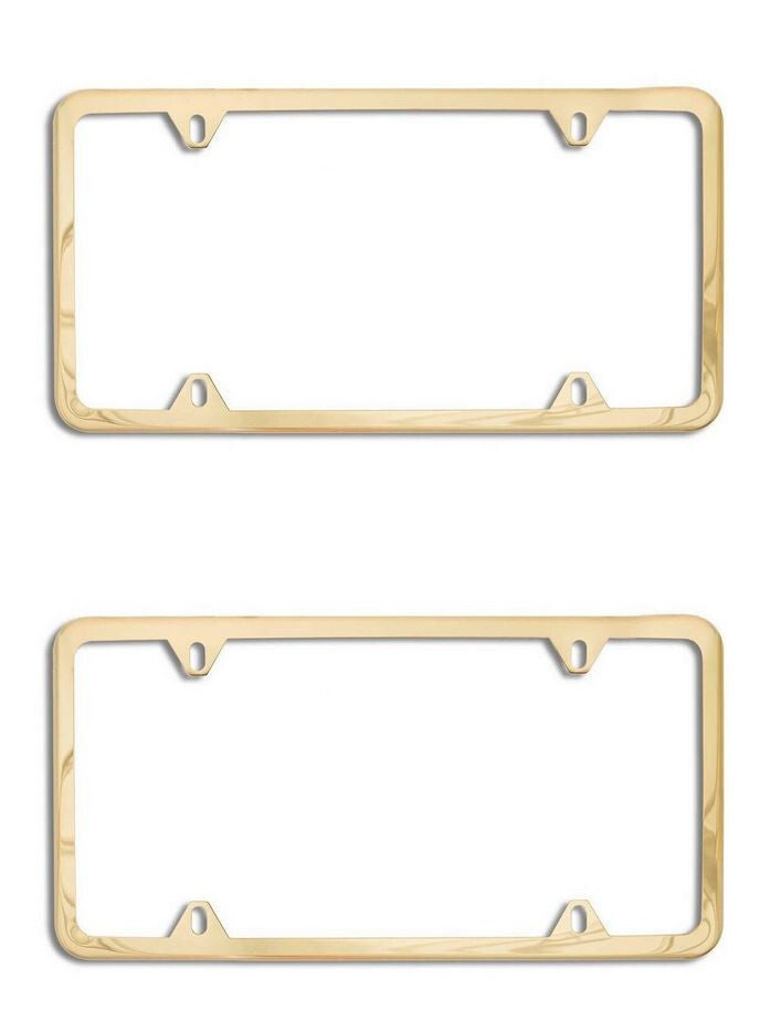 Gold-plated license plate frame cover cap for Saab Intelligent
