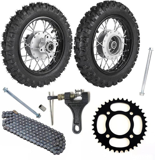10-inch front and rear 2.50-10 rims suitable for Honda CRF50 XR50 TTR50 for mini off-road dirt.