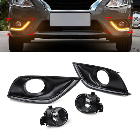 Daytime Running Light Fog Lamp Kit for Nissan Versa 2014-2019