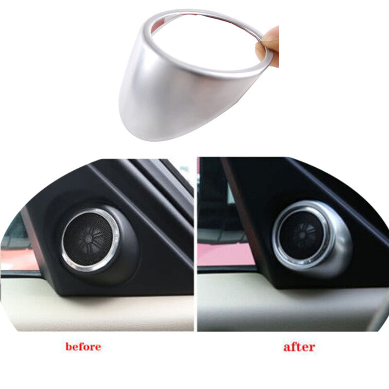 for Range Rover L405 2013-22 Matte Silver A Pillar Speaker Sound Cover Trim 2X