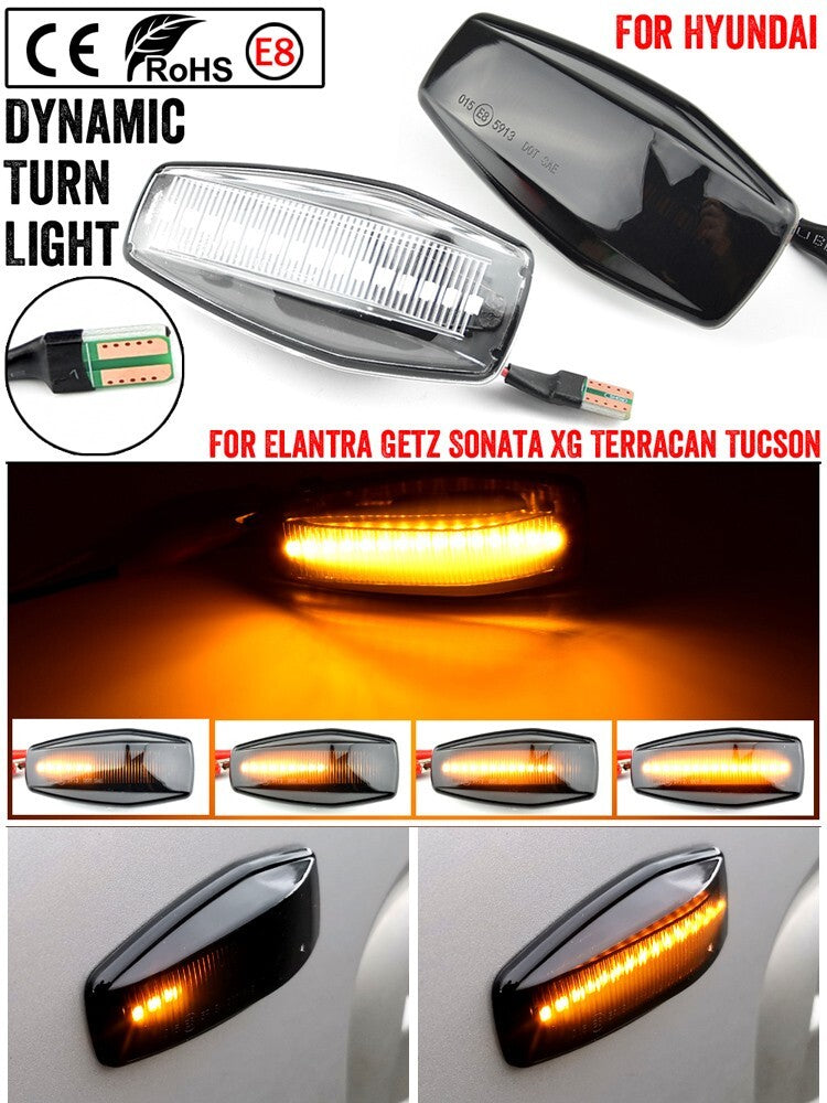 Dynamic Side Turn signal Light for Hyundai for Elantra Getz Sonata for Tucson Terracan