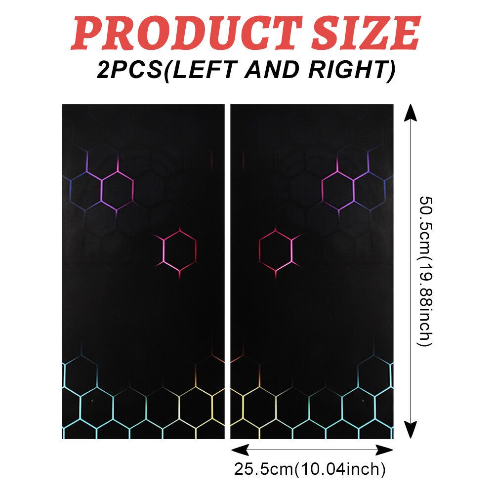 2x Colourful Honeycomb Car Stickers B Pillar Waterproof Center Column Decal