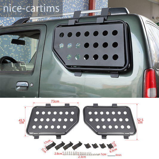 for Suzuki for Jimny 2007-17 Alloy/Iron Car Rear Window Glass Armor Protector Cover