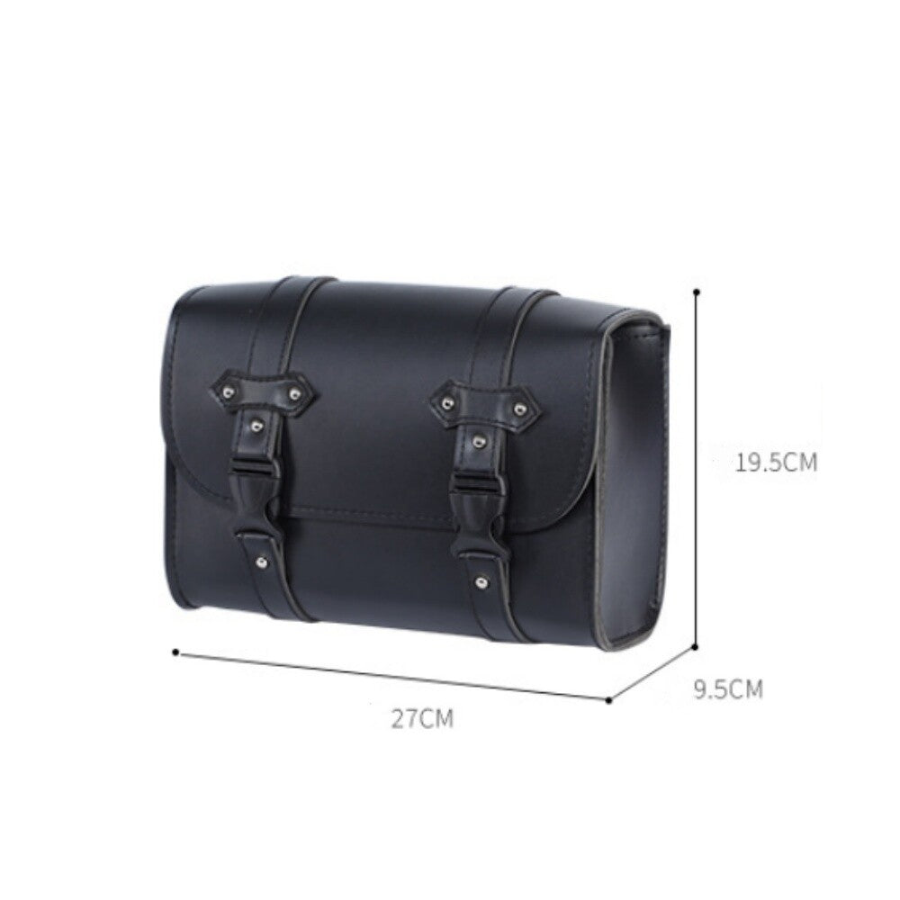 Black Motorcycle Saddle Bags Side Sissybar Tool Bag Handlebar Luggage Universal