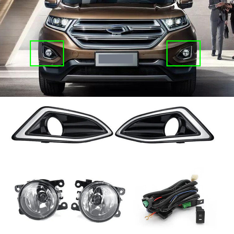 For 2015-2018 for Ford Edge Sport Front Bumper Fog LightLamp Harness Switch Kit