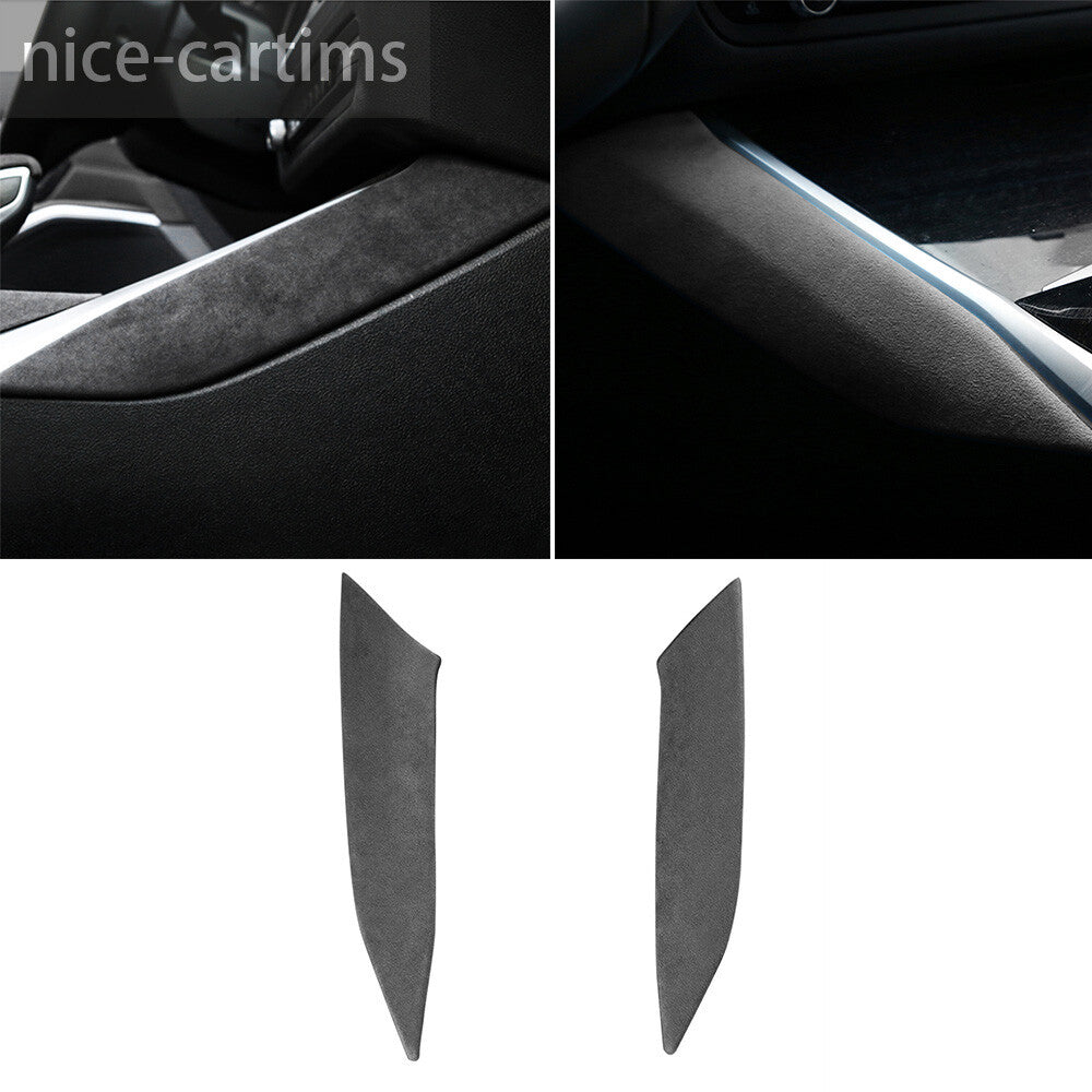 Suede Gray Center Console Gear Shift Side Cover for BMW 3 4 Series G20 G28 2020+